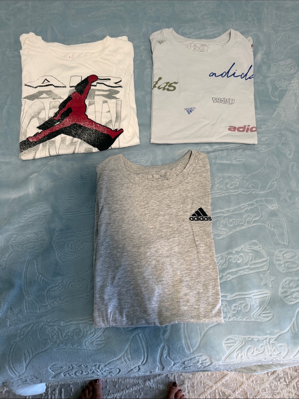 adidas Kids Grey Short-Sleeve Tee with Black Logo
